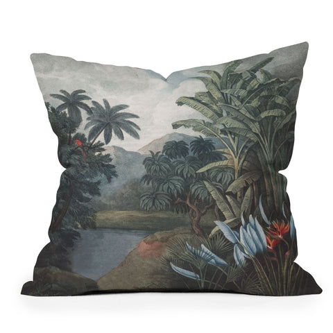 Florent Bodart Aster Tropical Lake Outdoor Throw Pillow