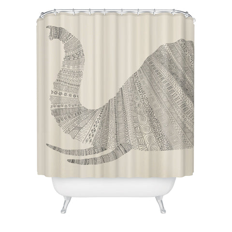 Florent Bodart Elephant Beige Shower Curtain