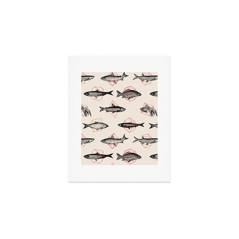 Florent Bodart Fishes In Geometrics Art Print