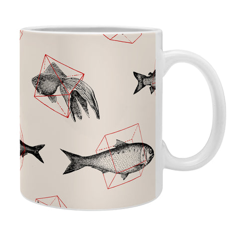 Florent Bodart Fishes In Geometrics Coffee Mug
