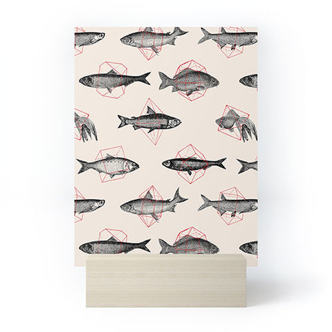 Florent Bodart Fishes In Geometrics Mini Art Print