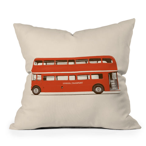 Florent Bodart London Bus Outdoor Throw Pillow