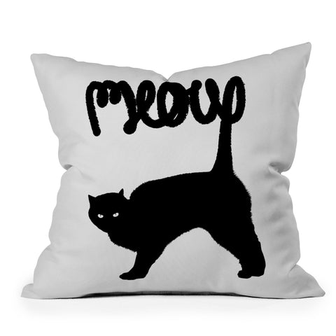 Florent Bodart Meowww Outdoor Throw Pillow