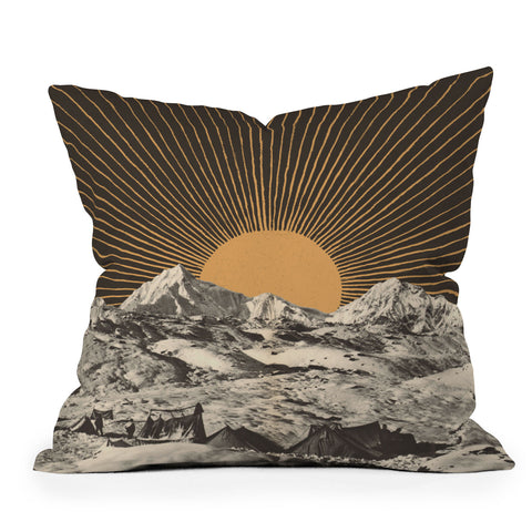 Florent Bodart Mountainscape 6 Night Sun Outdoor Throw Pillow