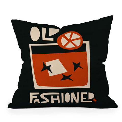 Fox And Velvet Old Fashioned Cocktail Outdoor Throw Pillow