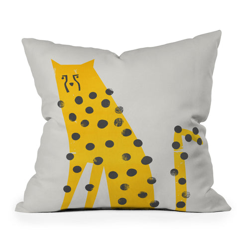 Fox And Velvet Speedy Cheetah Outdoor Throw Pillow