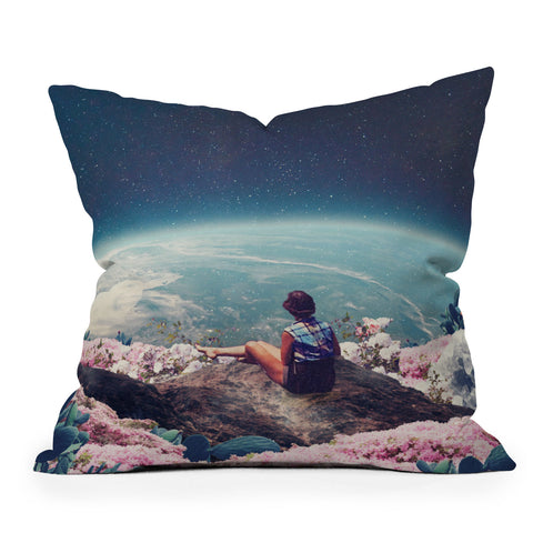 Frank Moth My World Blossomed Outdoor Throw Pillow