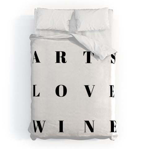 Gabriela Fuente Arts love wine Duvet Cover