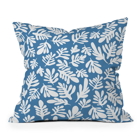 Gabriela Fuente Bothanic Blue Outdoor Throw Pillow