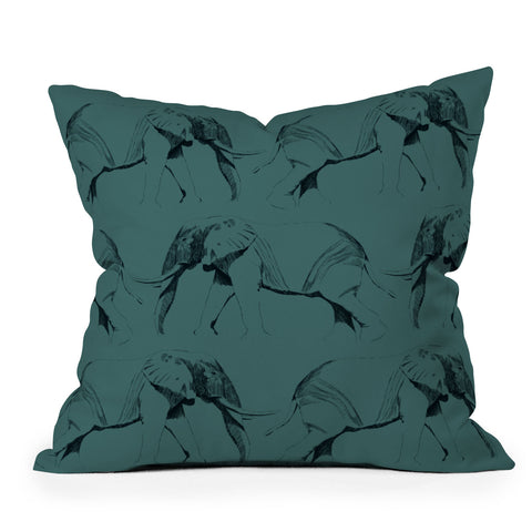 Gabriela Fuente The Elephant in the Room 2 Outdoor Throw Pillow