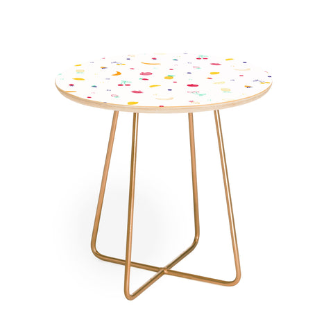 Gabriela Simon Ditsy Fruity Doodles Round Side Table