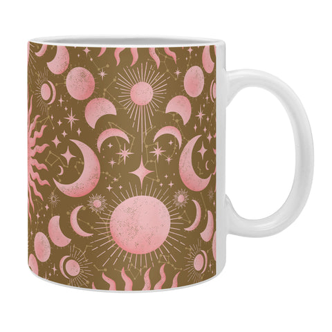 Gabriela Simon Dusty Pink Boho Celestial Coffee Mug
