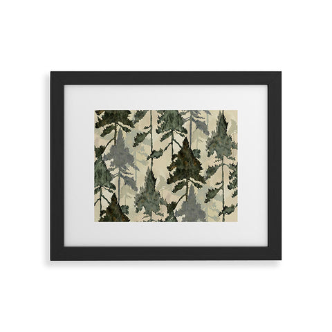 Gabriela Simon Enchanted Watercolor Pine Forest Framed Art Print