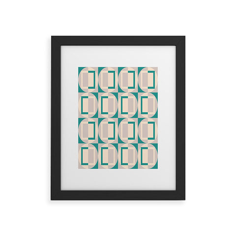 Gabriela Simon Mid Century Modern Geometric Framed Art Print