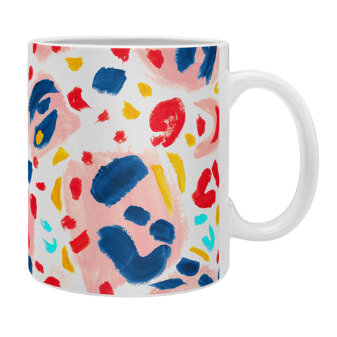Gabriela Simon Painted Abstract Leopard Print Coffee Mug