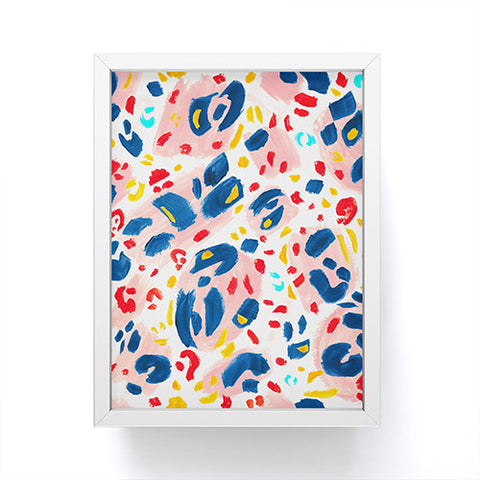 Gabriela Simon Painted Abstract Leopard Print Framed Mini Art Print