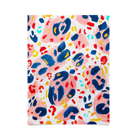 Gabriela Simon Painted Abstract Leopard Print Poster
