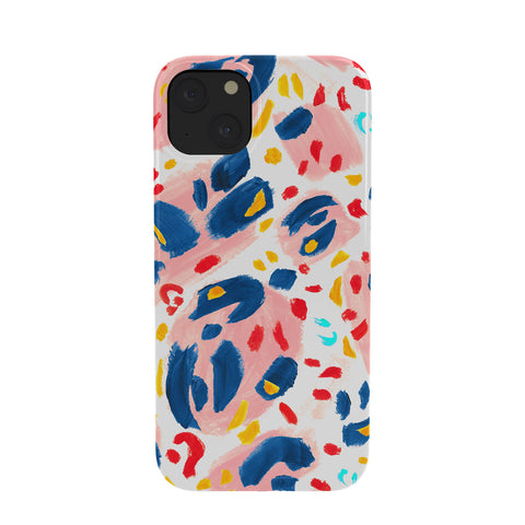 Gabriela Simon Painted Abstract Leopard Print Phone Case