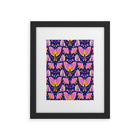 Gabriela Simon Purple Violet Luna Moths Framed Art Print