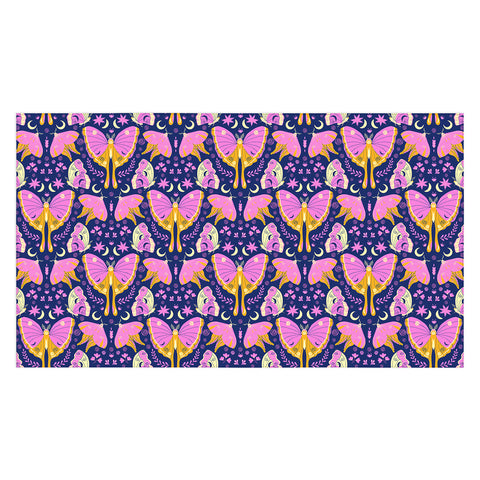 Gabriela Simon Purple Violet Luna Moths Tablecloth