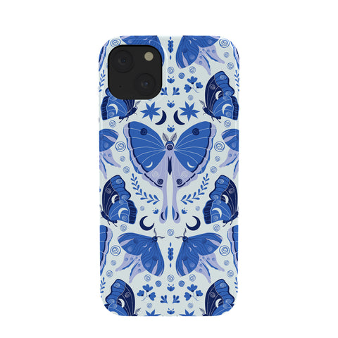 Gabriela Simon Vintage Blue Moths Phone Case