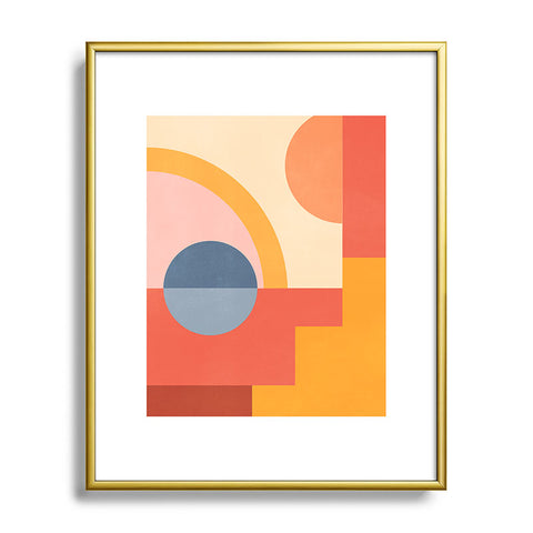 Gaite Abstract Geometric Shapes 31 Metal Framed Art Print