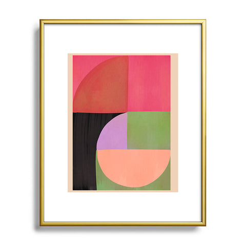 Gaite Abstract Shapes 61 Metal Framed Art Print