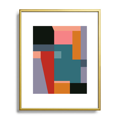 Gaite geometric abstract 252 Metal Framed Art Print