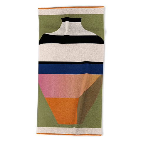 Gaite Geometric Abstract Vase 3 Beach Towel