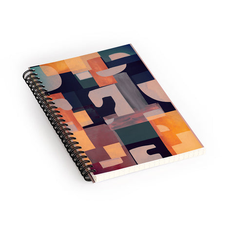 Gaite Geometric Collage 4 Spiral Notebook