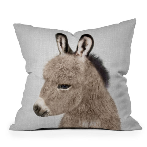 Gal Design Donkey Colorful Outdoor Throw Pillow
