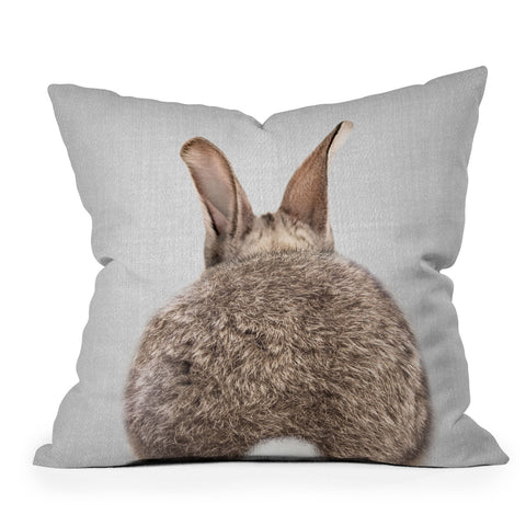 Gal Design Rabbit Tail Colorful Outdoor Throw Pillow