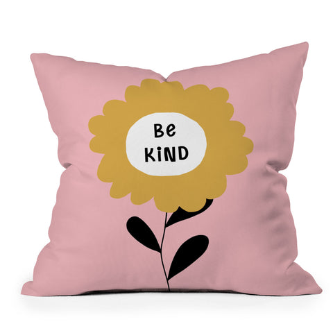 Gale Switzer Be Kind bloom Outdoor Throw Pillow