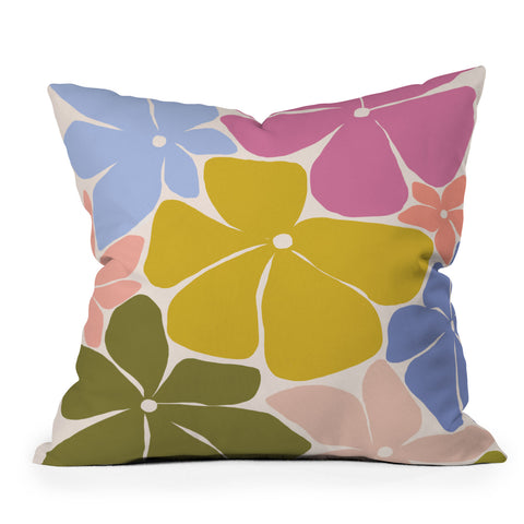 Gale Switzer Carefree Blooms Outdoor Throw Pillow