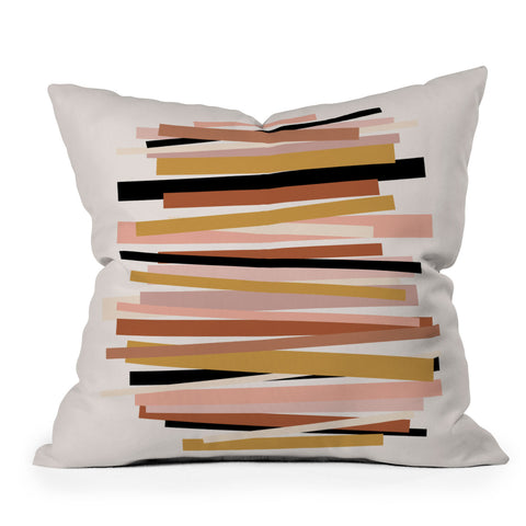 Gale Switzer Linear stack Outdoor Throw Pillow