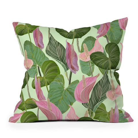 Gale Switzer Lush Lily Outdoor Throw Pillow