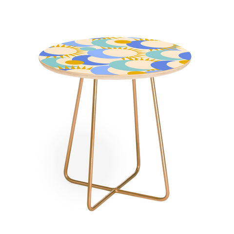 Gale Switzer Moonscapes Round Side Table
