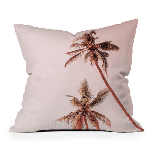 Gale Switzer Sunset Palm Trees Outdoor Throw Pillow