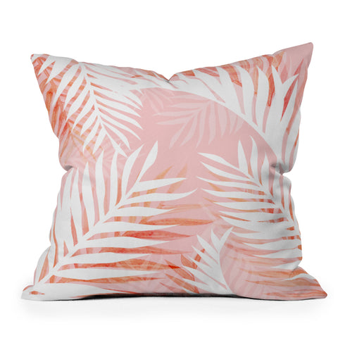 Gale Switzer Tropical Bliss pink Outdoor Throw Pillow