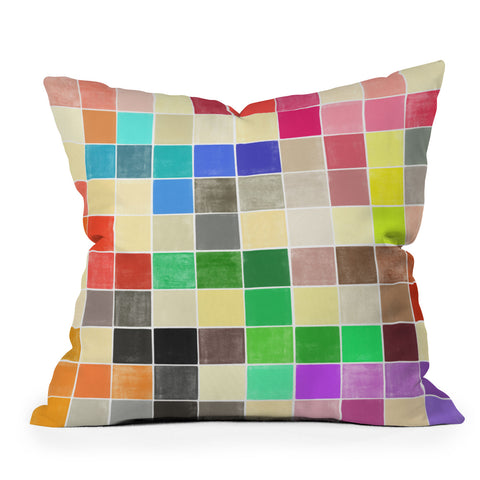 Garima Dhawan Colorquilt 3 Outdoor Throw Pillow