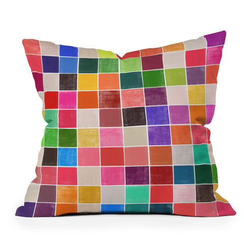 Garima Dhawan Colorquilt 4 Outdoor Throw Pillow