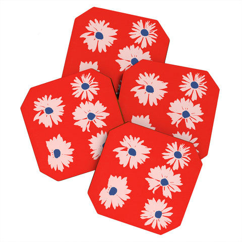 Garima Dhawan daisies 4 Coaster Set