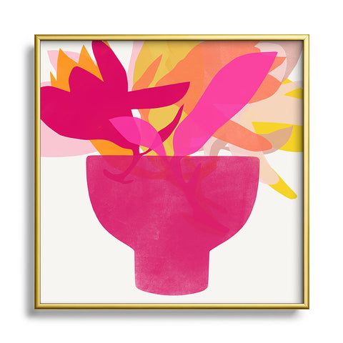 Garima Dhawan magnolia 2 Square Metal Framed Art Print