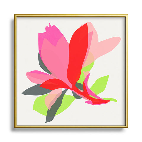 Garima Dhawan magnolia 3 Square Metal Framed Art Print