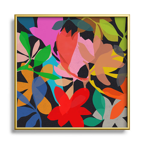 Garima Dhawan magnolia 4 Square Metal Framed Art Print