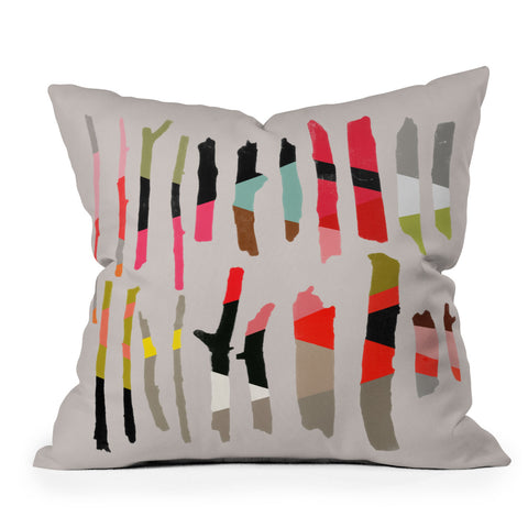 Garima Dhawan Painted Twigs 1 Outdoor Throw Pillow