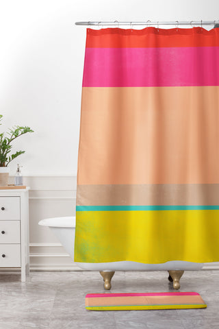 Garima Dhawan stripe study 39 Shower Curtain And Mat