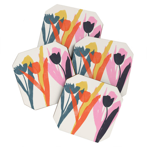 Garima Dhawan tulips 2g Coaster Set