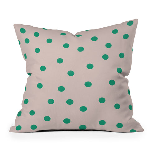Garima Dhawan vintage dots 3 Outdoor Throw Pillow