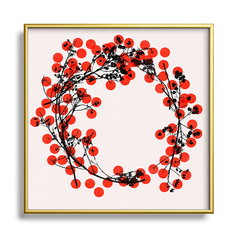Garima Dhawan wreath 1 Square Metal Framed Art Print
